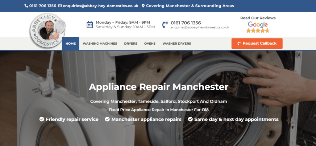 Abbey Hey Domestics Homepage