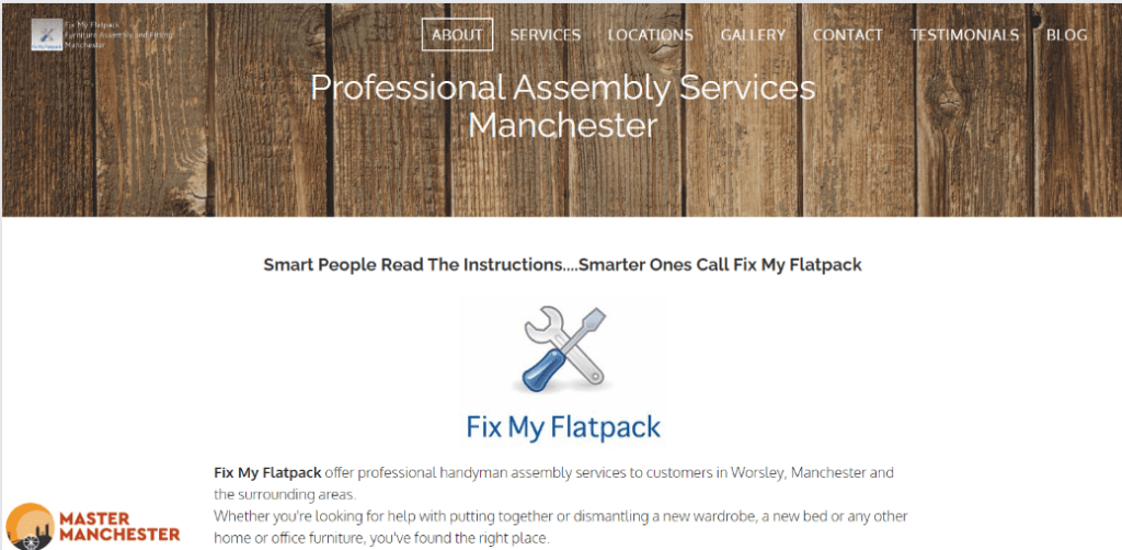 Fix My Flatpack Homepage