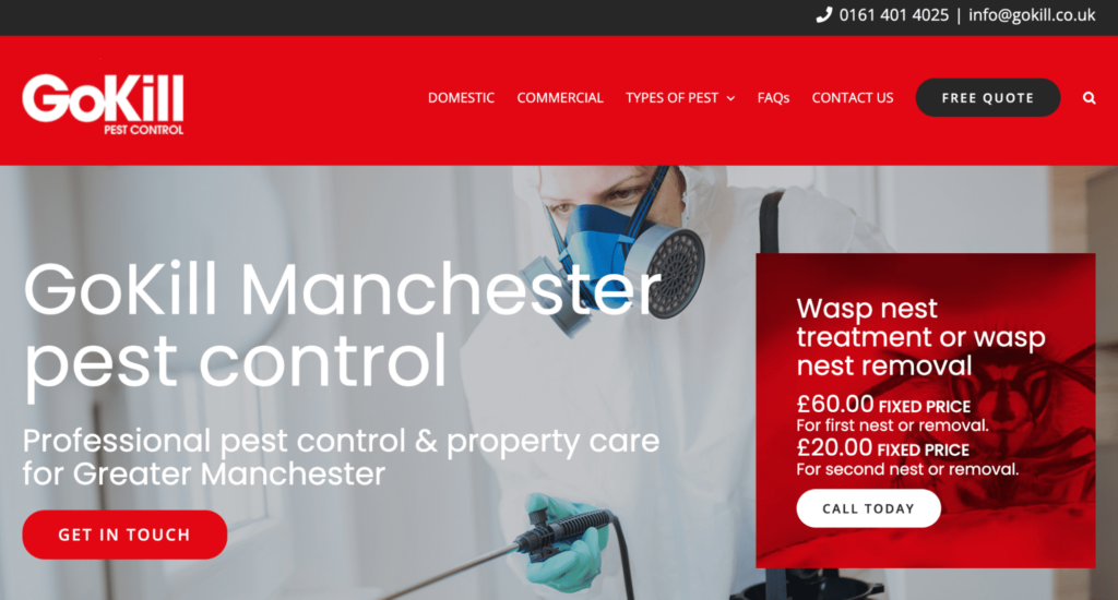 GoKill Pest Control Homepage