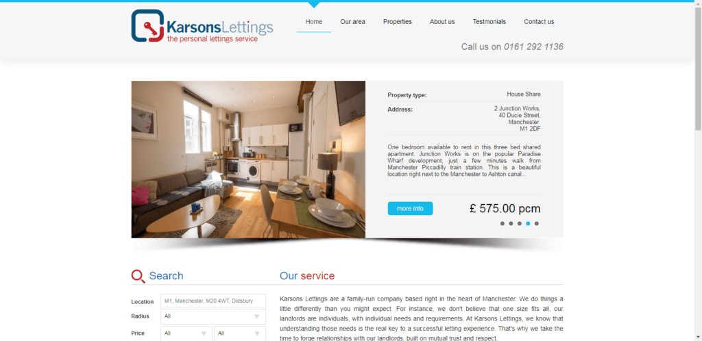 Karsons Lettings Homepage