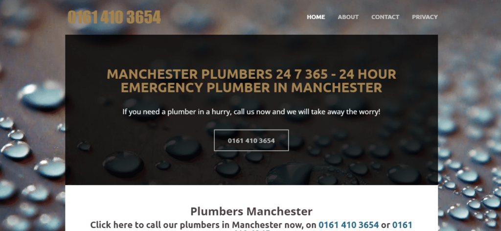 Manchester Plumbers 24 7 365 Homepage