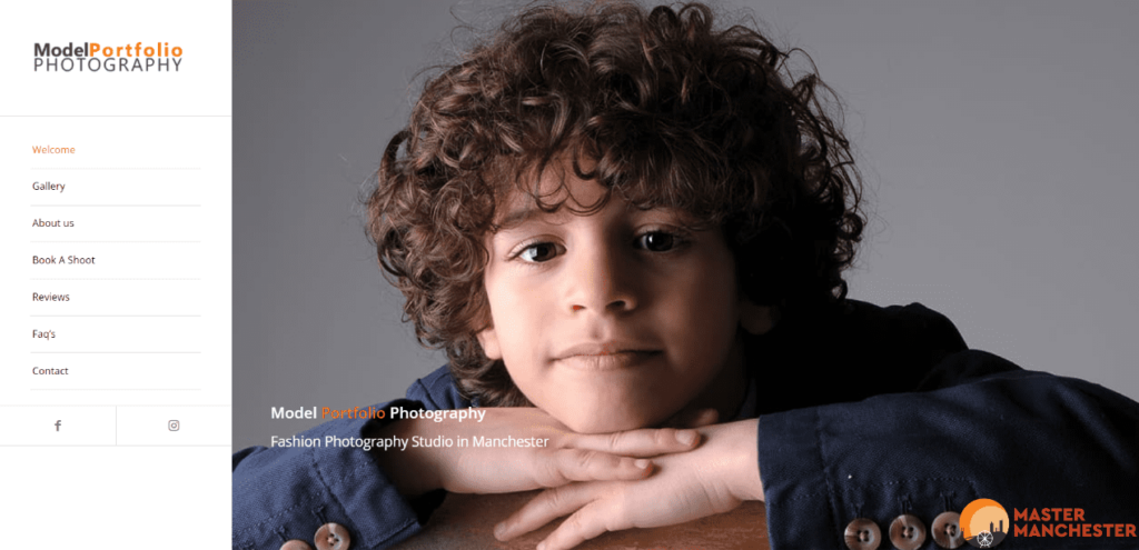 Model Portfolio Photography Homepage