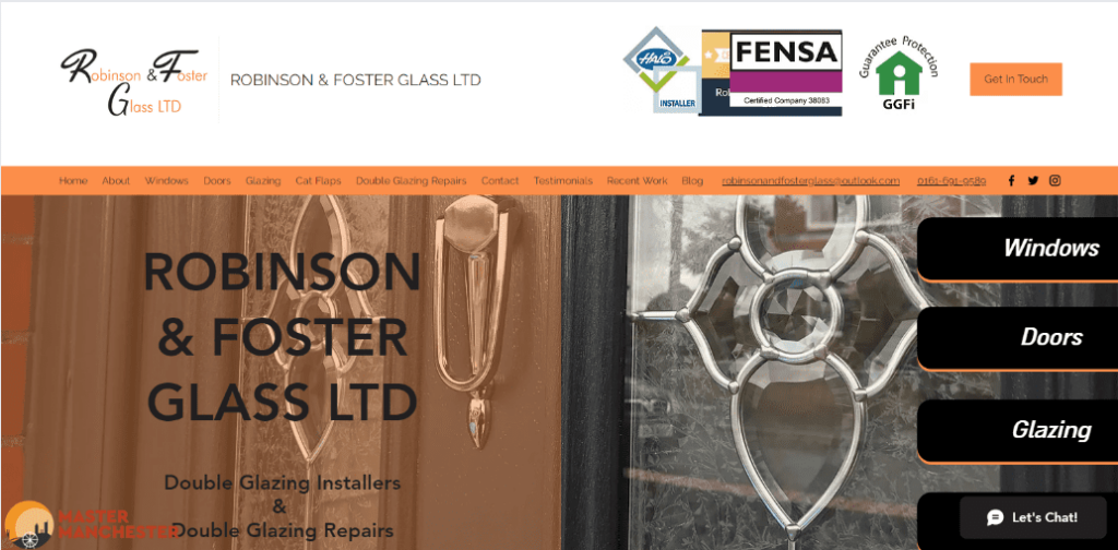 Robinson & Foster Glass Ltd Homepage