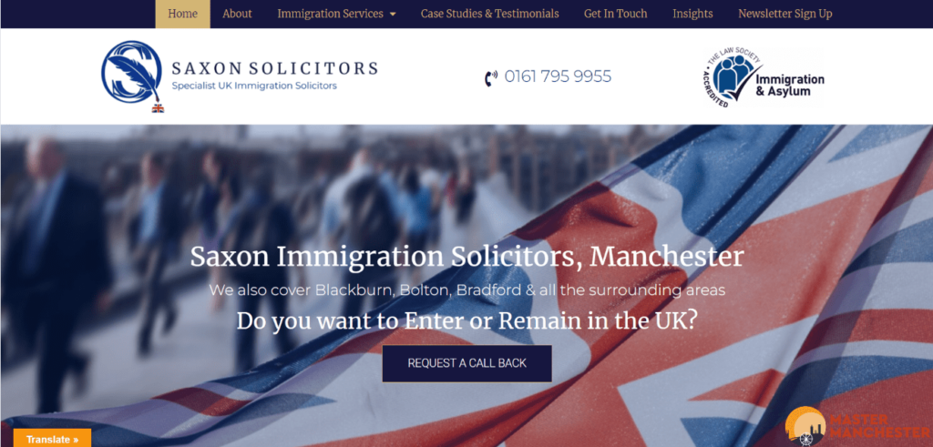 Saxon Immigration Solicitors Homepage