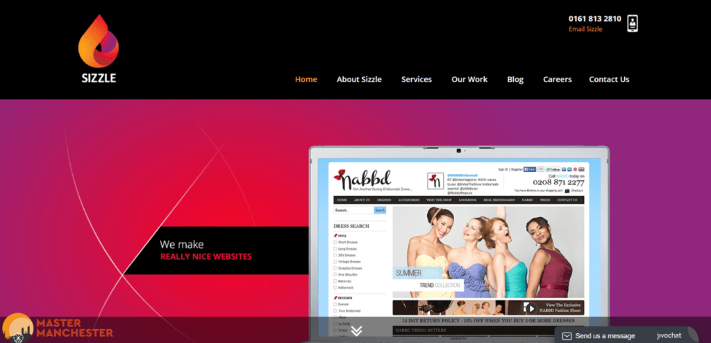 Sizzle Web Design Ltd Homepage