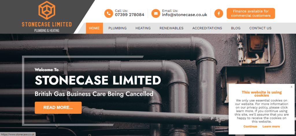 Stonecase Limited Plumbing Homepage