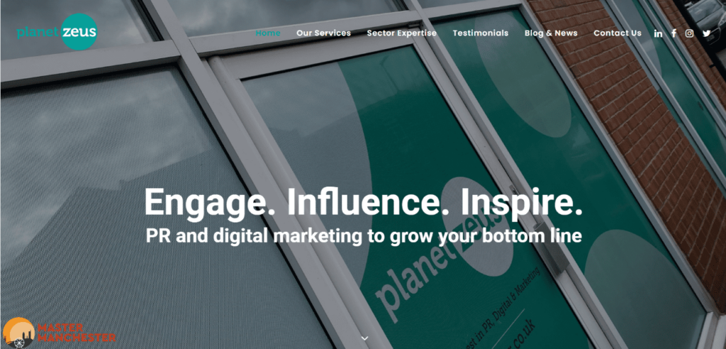 Zeus PR Agency Homepage