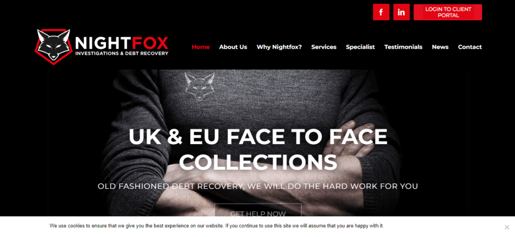 Nightfox Investigations & Debt Recovery Homepage