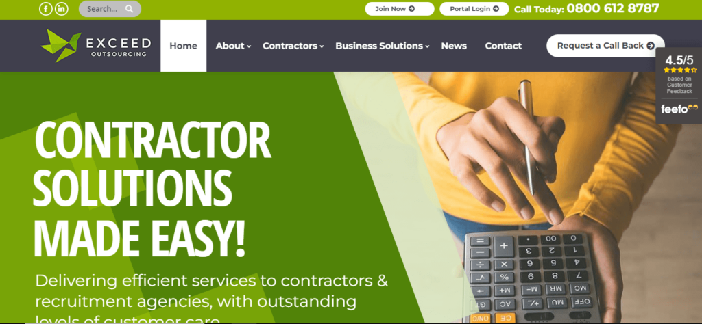 Exceed Outsourcing Homepage