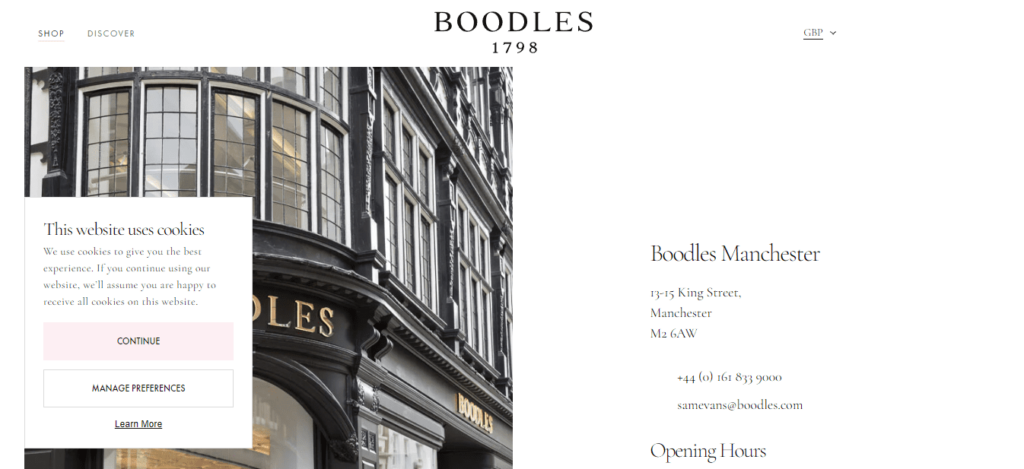 Boodles Homepage