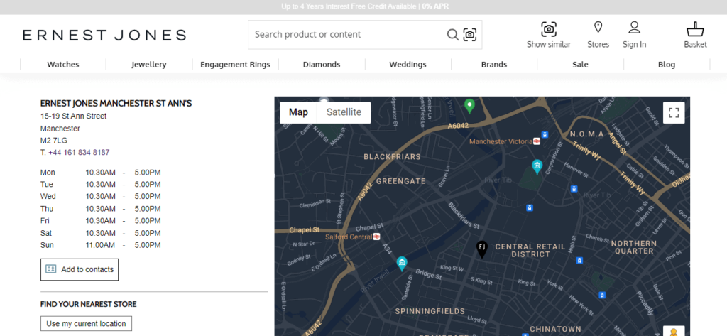 Ernest Jones Homepage