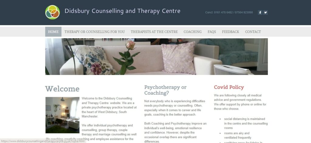 Didsbury Counselling and Therapy Centre' Homepage