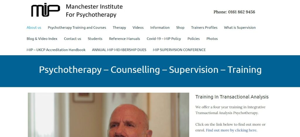 Manchester Institute for Psychotherapy' Homepage