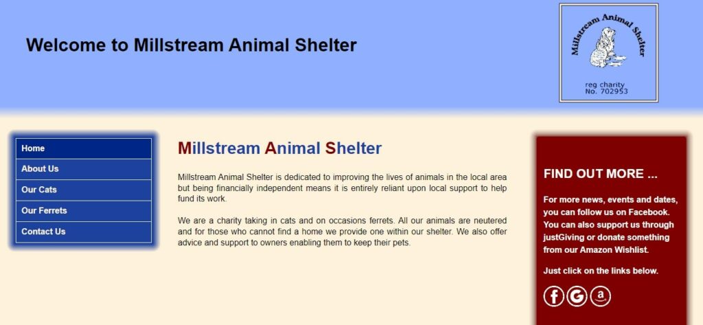 Millstream sales animal shelter