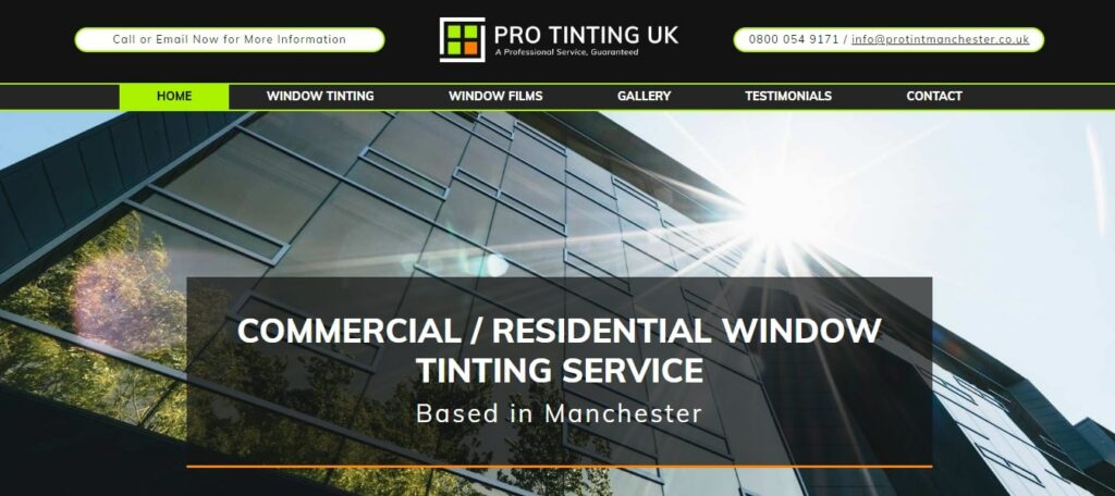 ProTinting' Homepage