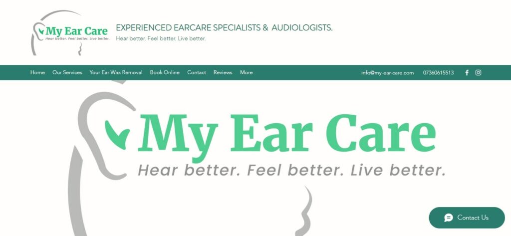 MyEarCare' Homepage