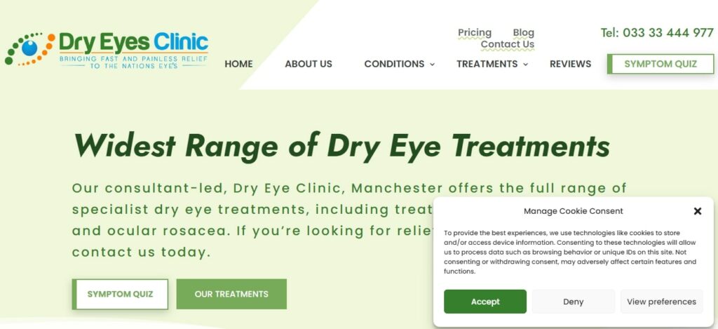 Dry Eyes Clinic's Homepage