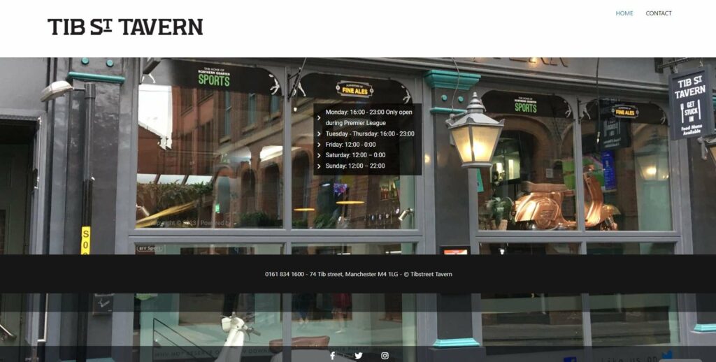 Tib Street Tavern's Homepage