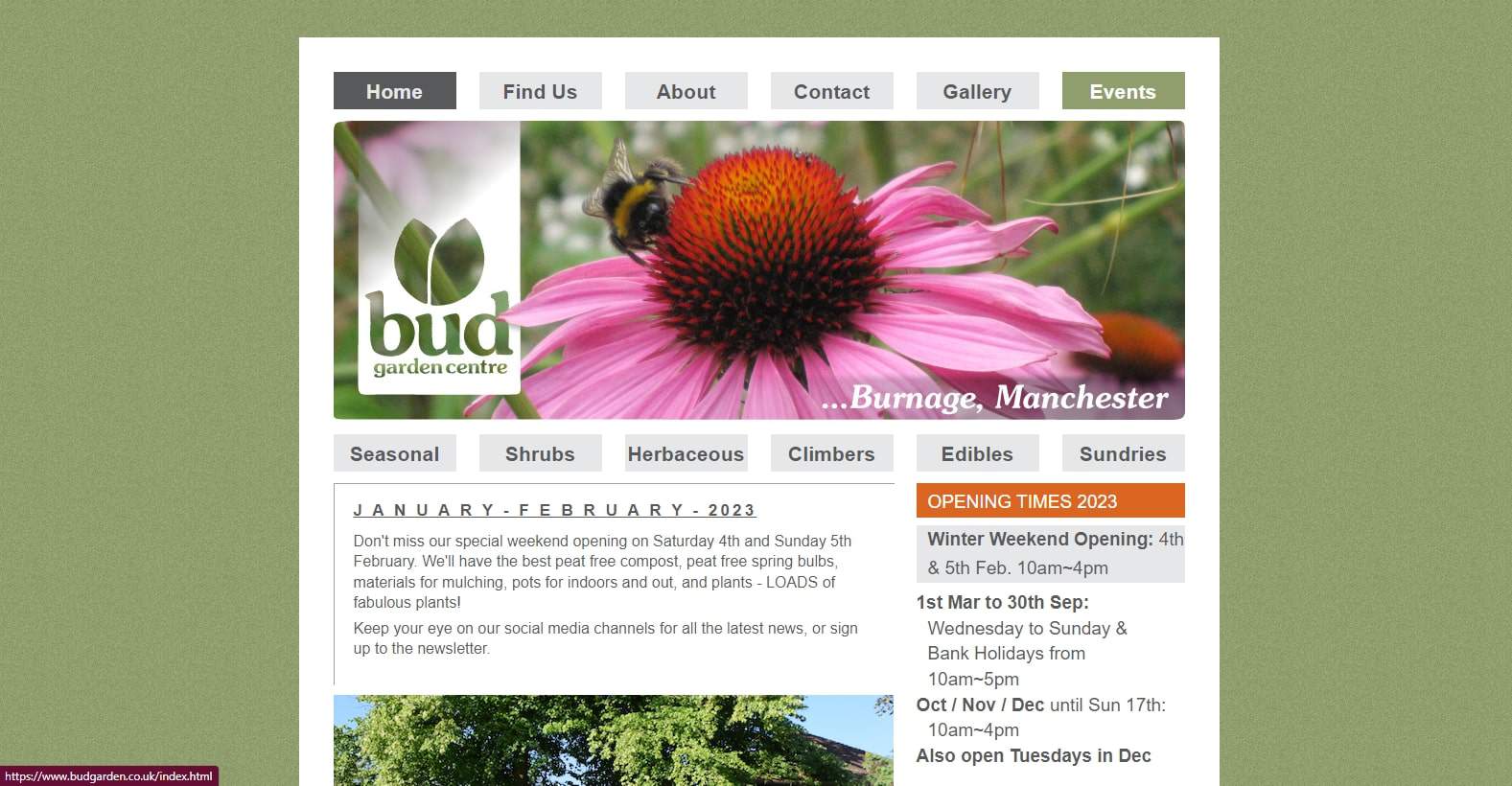 Bud Garden Centre's Homepage
