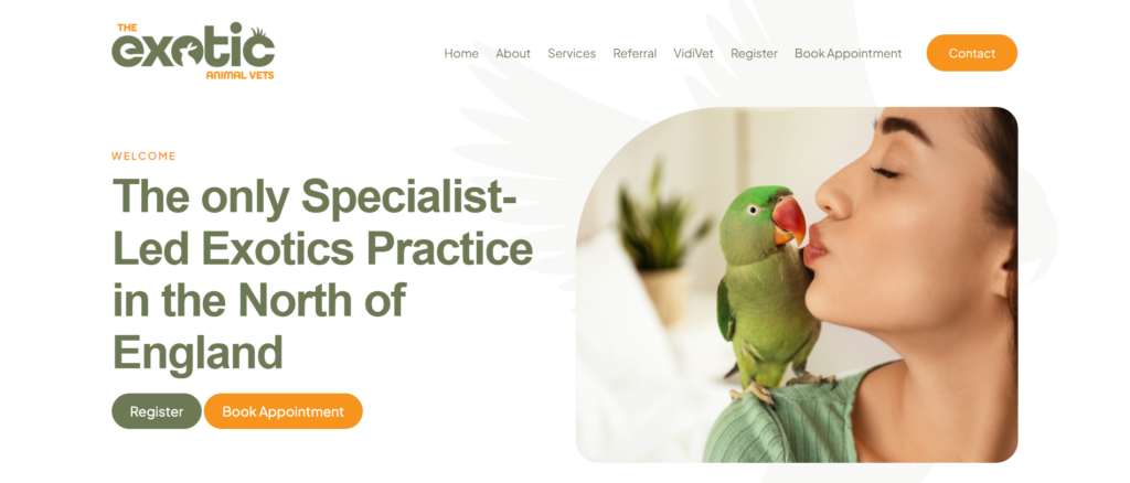 The Exotic Animal Vets homepage
