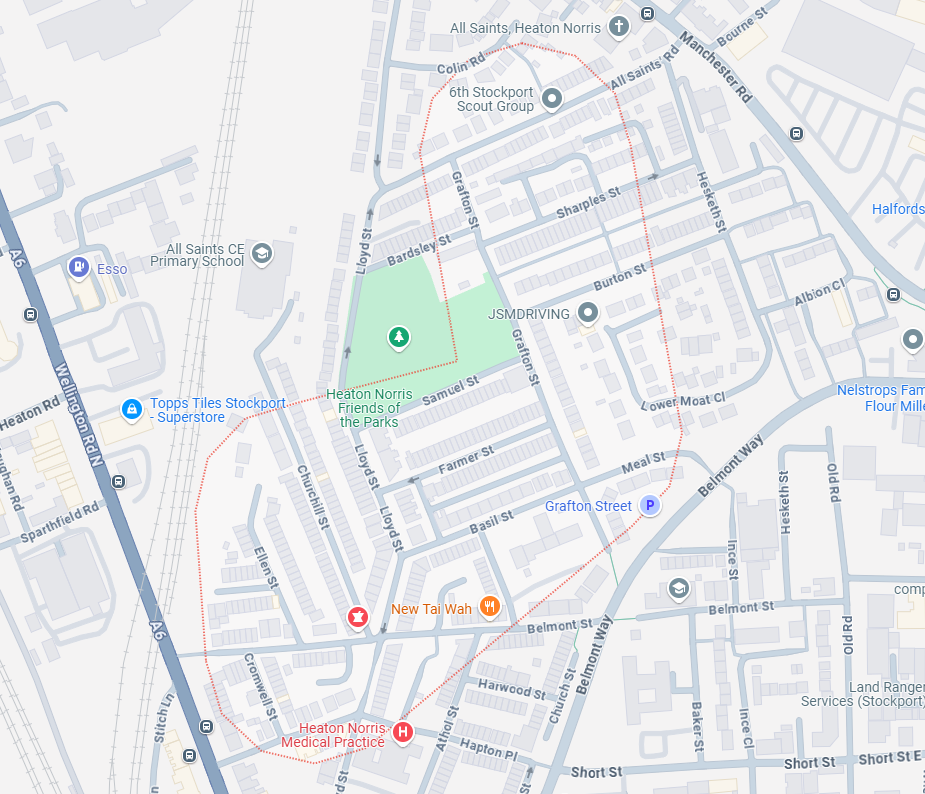 heaton-norris-map