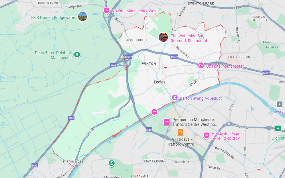 eccles-manchester-map