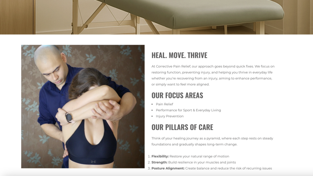 corrective pain relief